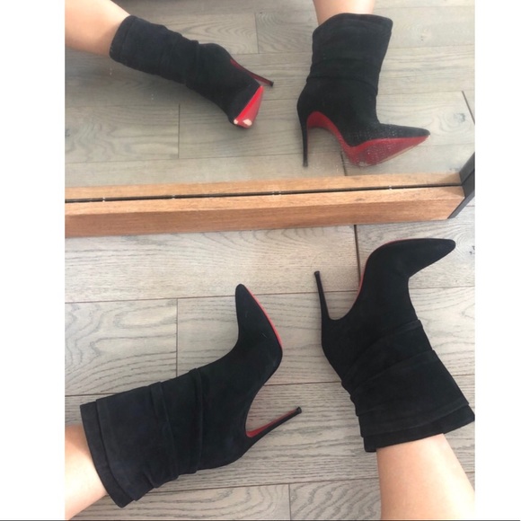 Christian Louboutin Istar booty 100 black suede 36 - Picture 4 of 7